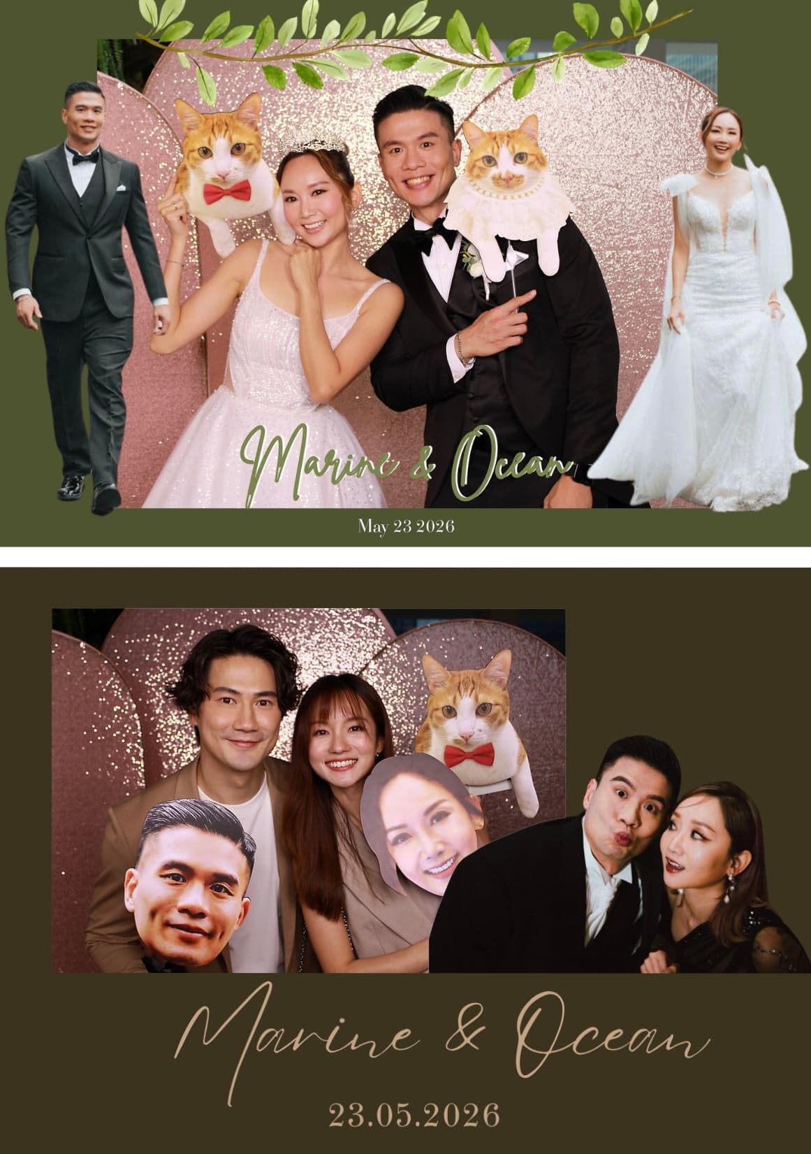 Love is Calling photo booth frame and event photo