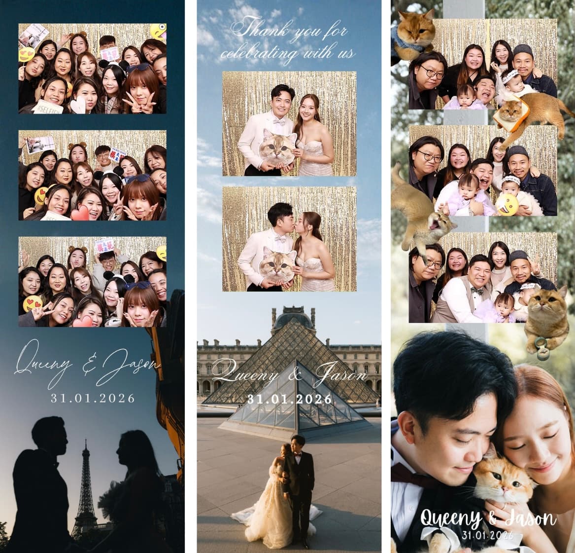Love is Calling photo booth frame and event photo